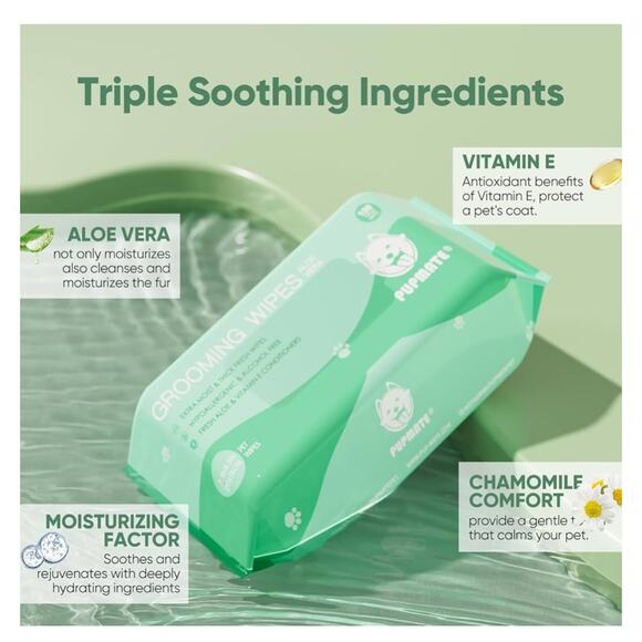 Natural Pet Grooming Wipes, 100 Fresh Counts, Extra Moist - Picture 2 of 4